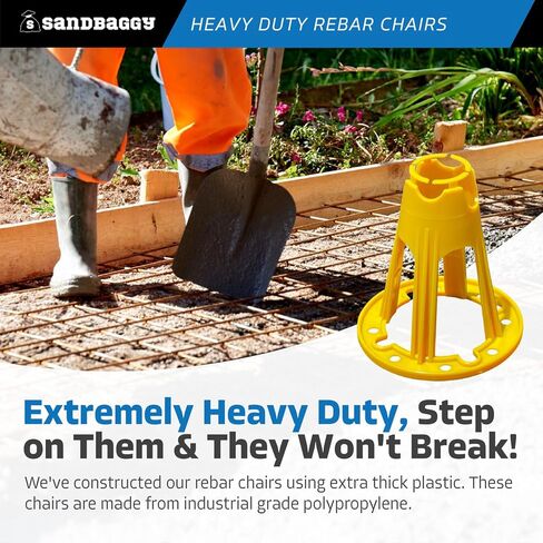 Sandbaggy Plastic Rebar Support Chairs - Elevates #3 to #5 Rebar 4-1/4" or 4-3/4" - Concrete Chair and Steel Wire Mesh (500, 4.25" - 4.75") in Saudi Arabia