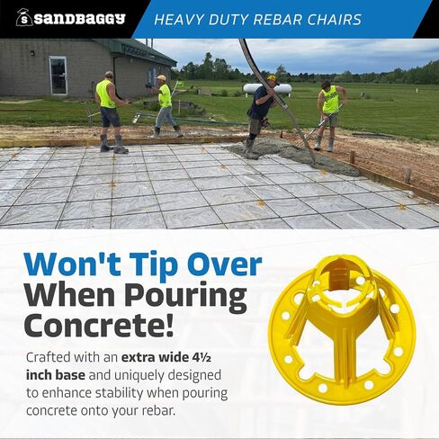 Sandbaggy Plastic Rebar Support Chairs - Elevates #3 to #5 Rebar 4-1/4" or 4-3/4" - Concrete Chair and Steel Wire Mesh (500, 4.25" - 4.75") in Saudi Arabia