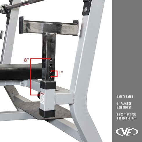 Valor Fitness Olympic Bench Press Station مع رف القرفصاء - أذرع نصاب قابلة للتعديل ، وصيد السلامة ، وتخزين الألواح - سعة 500 رطل للتدريب على قوة الصالة الرياضية المنزلية in Saudi Arabia