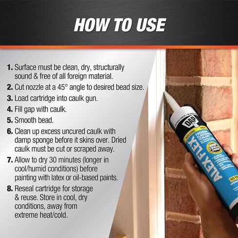 DAP Alex Flex Premium Molding & Trim Siliconized Sealant, Antique White, 10.1 Oz in Saudi Arabia