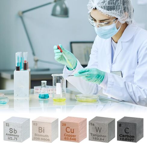 UXCELL 2 PCS TUNGSTEN CUBE ، 0.5 بوصة عالية الكثافة العنصر المكعب المكعب الكثافة المعدنية لعناصر كيميائية مجموعة تجربة تعليمية العلوم ، الفضة in Saudi Arabia