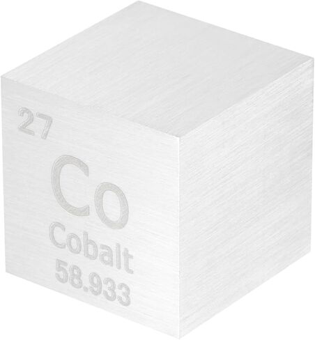 مكعب Uxcell Cobalt ، 1 بوصة مكعبات المكعبات المعدنية المكعبات المعدنية عالية الكثافة لعناصر كيميائية لتطبيق تجربة تعليم العلوم ، الفضة in Kuwait