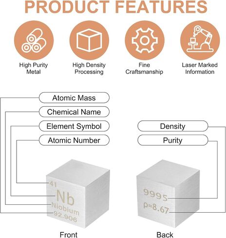 مكعب Uxcell Cobalt ، 1 بوصة مكعبات المكعبات المعدنية المكعبات المعدنية عالية الكثافة لعناصر كيميائية لتطبيق تجربة تعليم العلوم ، الفضة in Saudi Arabia