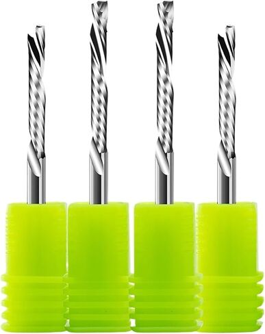 Up & Down Cutter 1 Flute Spiral Carbide Mill Tools Woodwork Tools for Compression Wood End Milling Router Bits (4x32) in Saudi Arabia