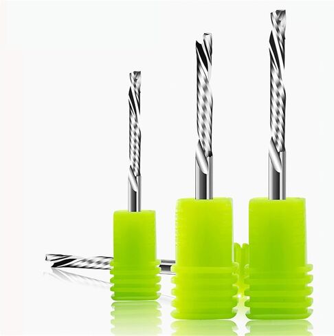 Up & Down Cutter 1 Flute Spiral Carbide Mill Tools Woodwork Tools for Compression Wood End Milling Router Bits (4x32) in Saudi Arabia