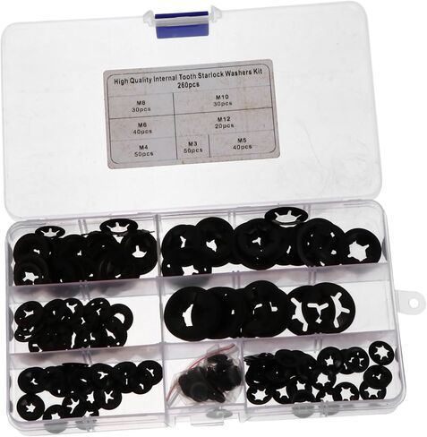 AmoSfun المنغنيز الصلب بلوم بلوم بلوم مقاطع الاحتفاظ بتشكيلة 65pcs لتطبيقات السيارات والتطبيقات الميكانيكية سوداء وموثوقة in Saudi Arabia