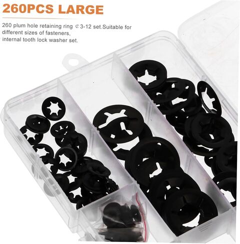 AmoSfun المنغنيز الصلب بلوم بلوم بلوم مقاطع الاحتفاظ بتشكيلة 65pcs لتطبيقات السيارات والتطبيقات الميكانيكية سوداء وموثوقة in Saudi Arabia