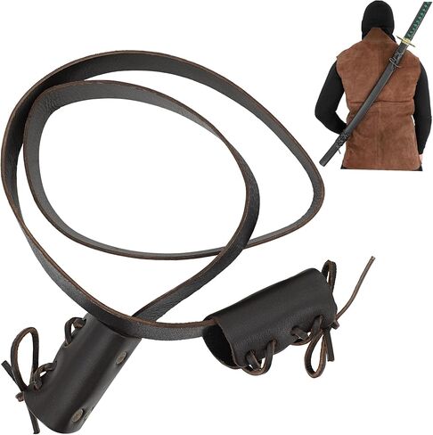 RERHORE REPLICAS ™ الجلود البلادي في العصور الوسطى غمد الظهر للسيوف - حامل سيف قابل للتعديل ودائم in Kuwait