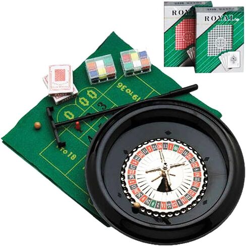 Omura Table Games 16 in. Roulettes Set و 2-Deck Paper Cards in Saudi Arabia