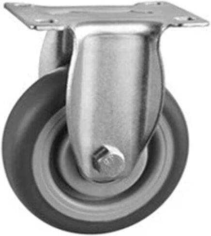 4 Pieces/lot 3 inches/4 inches/5 inches Medium Gray TPR casters Flat Tool Trolley Silent Swivel Wheel Rubber Trolley(Brake,4 Inch) in Saudi Arabia