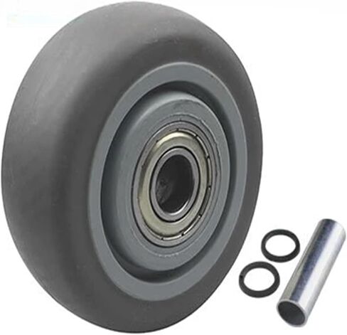 4 Pieces/lot 3 inches/4 inches/5 inches Medium Gray TPR casters Flat Tool Trolley Silent Swivel Wheel Rubber Trolley(Brake,4 Inch) in Saudi Arabia