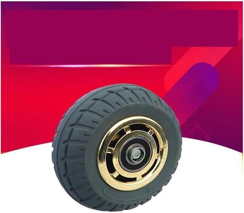1 Pack 5 Inch Casters Heavy Duty Silent Wheels Gold Edge Beacon Fire Rubber Single Flat Drive Push in Saudi Arabia