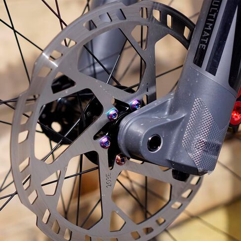 ZTTO 220mm Bike Disc Brake Rotor Thicken 2.3mm, More Durable Stainless Steel Bicycle Disc Brake Rotor with Colored Bolts for Road Bike, Mountain Bike, MTB, BMX (220mm) in Saudi Arabia