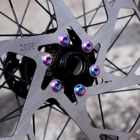 ZTTO 220mm Bike Disc Brake Rotor Thicken 2.3mm, More Durable Stainless Steel Bicycle Disc Brake Rotor with Colored Bolts for Road Bike, Mountain Bike, MTB, BMX (220mm) in Saudi Arabia