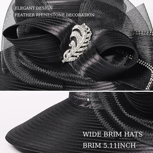 Women Derby Church Dress Fascinator Wide Brim Hats 1920s Vintage Tea Party Wedding Cloche Bowler Hats in Saudi Arabia