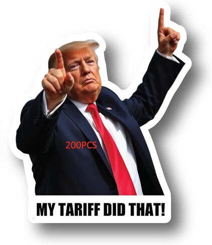 100pcs Trump I Did That My Tariff Did That Stickers Gas Pump Stickers Decal, Donald Trump Merchandise, Anti-Trump Stickers in Kuwait