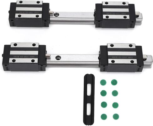 HG15 دليل خطية السكك الحديدية 2PCs مع 4pcs كتلة شريحة عالية الدقة تبادل قوي لآلات CNC الأتمتة الصناعية البناء الحديد الزهر متين (HG15-200mm) in Kuwait
