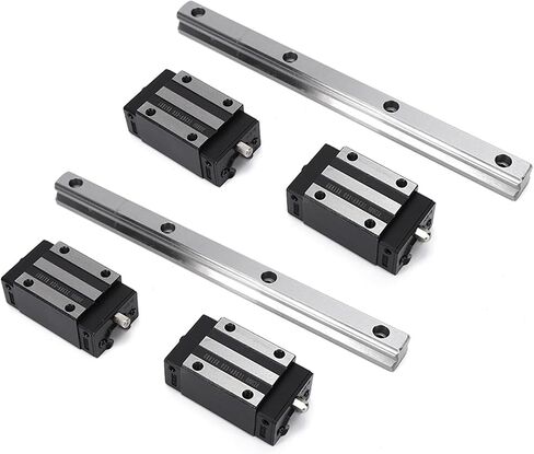 HG15 دليل خطية السكك الحديدية 2PCs مع 4pcs كتلة شريحة عالية الدقة تبادل قوي لآلات CNC الأتمتة الصناعية البناء الحديد الزهر متين (HG15-200mm) in Kuwait