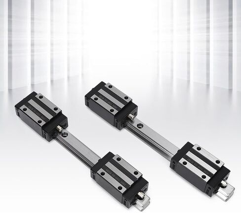 HG15 دليل خطية السكك الحديدية 2PCs مع 4pcs كتلة شريحة عالية الدقة تبادل قوي لآلات CNC الأتمتة الصناعية البناء الحديد الزهر متين (HG15-200mm) in Kuwait
