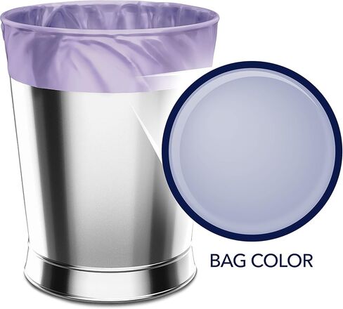 Color Scents Small Trash Bags - 4 Gallon, 480 Total Bags (8 Packs of 60 Count), Twist Tie - Lavender bag in Lavender Scent with Microban in Kuwait