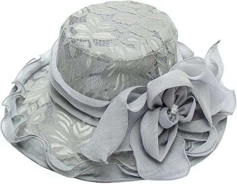 Lace Women Sun Hat, Elegant Flower Wide Brim Adjustable Flower Sun Protection Hat Foldable Summer Beach Bucket Cap in Kuwait