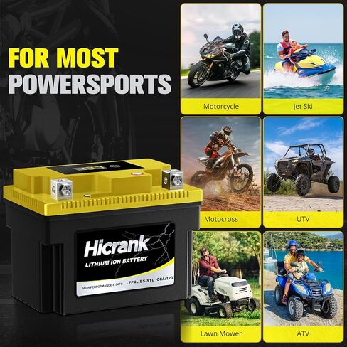 YTX9-BS ، 2x Cranking Power ، 5x Life ، Lithium LifePo4 Potorcycle Battery ، 280 CCA ، Digital Readout ، PowerSports Battery ، Matv for ATV ، UTV ، 4 Wheeler ، Seadoo ، Polaris ، Lawn Mower ، Generator in Kuwait
