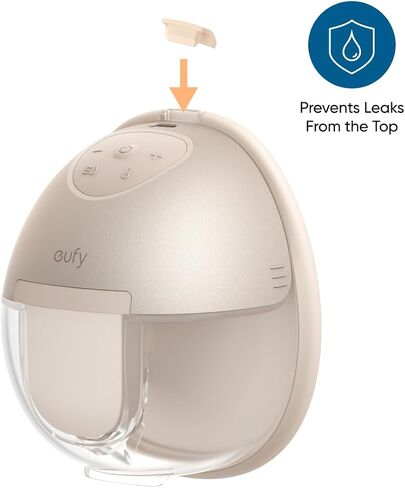 eufy Heated Wearable Breast Pump S1 Pro, Slim Hands-Free Breast Pump with Industry-Leading HeatFlow™ Tech, Wireless Charging Case, App-Controlled OptiRhythm™, Hospital-Grade Suction, in-Bra Use in Kuwait