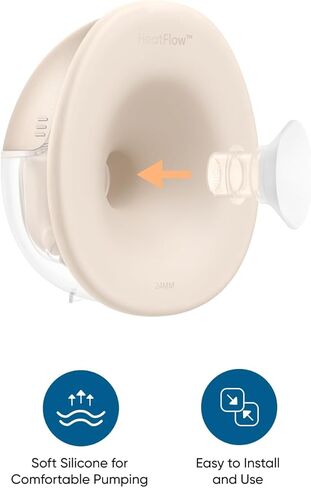 eufy Heated Wearable Breast Pump S1 Pro, Slim Hands-Free Breast Pump with Industry-Leading HeatFlow™ Tech, Wireless Charging Case, App-Controlled OptiRhythm™, Hospital-Grade Suction, in-Bra Use in Kuwait