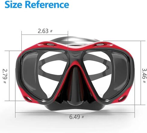 +2.0 to +5.0 Hyperopia Diving Mask Farsighted with Tempered Glass Lenses, Gear for Men Women in Saudi Arabia