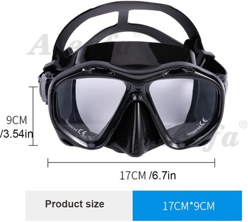 +2.0 to +5.0 Hyperopia Diving Mask Farsighted with Tempered Glass Lenses, Gear for Men Women in Saudi Arabia