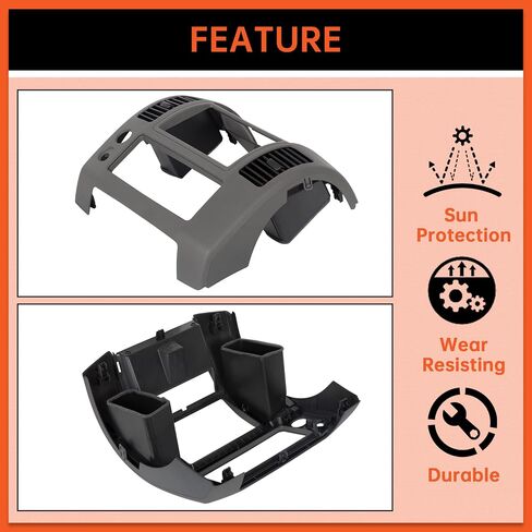 وحدة التحكم في مركز Ecotric Center Dash متوافق مع Nissan Frontier 2005-2020 جهاز تقليم أدوات القطع لرقم الجزء 68259-ZP16D ، رمادي in Saudi Arabia