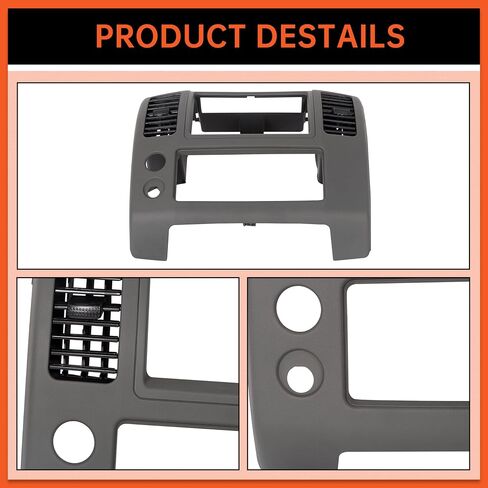 وحدة التحكم في مركز Ecotric Center Dash متوافق مع Nissan Frontier 2005-2020 جهاز تقليم أدوات القطع لرقم الجزء 68259-ZP16D ، رمادي in Saudi Arabia