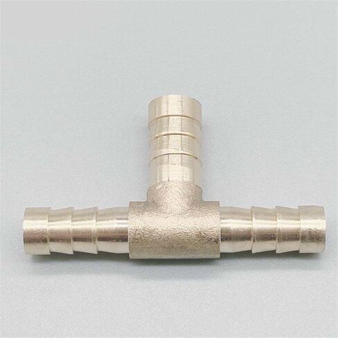 موصل Qinlu-brass خرطوم تركيب 4 مم 5 مم 6 ملم 8 مم 10 مم 12 مم 14 مم 16 مم نوع TEE تقليل خرطوم Barb Barb Bars Parced Tube Tube Adapter Adapter Adapter ، مقاومة التآكل (8 12 8 ملم OD) in Saudi Arabia