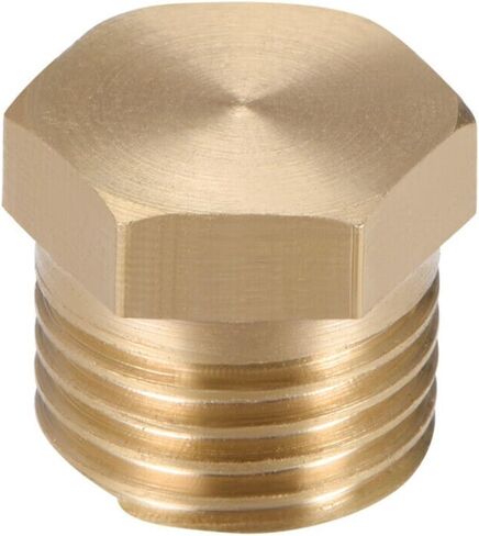 توصيل موصل Qinlu-brass تركيب 1/8 "1/4" 3/8 "1/2" BSP Male Thread Brass Pipe External Hex Hex Brass Cap Cap Plact Adapter CONCTURCE CONCERCER ، مقاومة التآكل (3/8 ") in Saudi Arabia