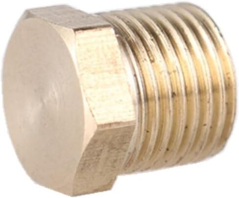 توصيل موصل Qinlu-brass تركيب 1/8 "1/4" 3/8 "1/2" BSP Male Thread Brass Pipe External Hex Hex Brass Cap Cap Plact Adapter CONCTURCE CONCERCER ، مقاومة التآكل (3/8 ") in Saudi Arabia