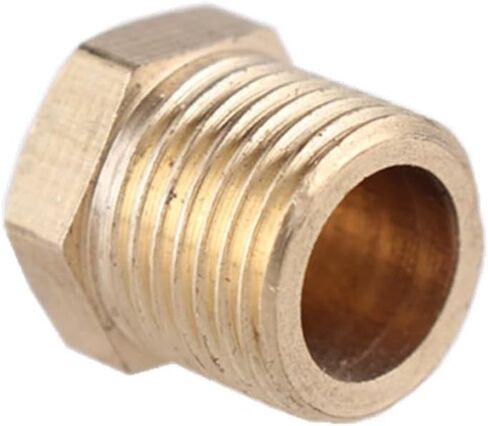 توصيل موصل Qinlu-brass تركيب 1/8 "1/4" 3/8 "1/2" BSP Male Thread Brass Pipe External Hex Hex Brass Cap Cap Plact Adapter CONCTURCE CONCERCER ، مقاومة التآكل (3/8 ") in Saudi Arabia