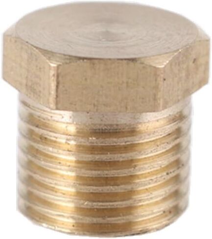 توصيل موصل Qinlu-brass تركيب 1/8 "1/4" 3/8 "1/2" BSP Male Thread Brass Pipe External Hex Hex Brass Cap Cap Plact Adapter CONCTURCE CONCERCER ، مقاومة التآكل (3/8 ") in Saudi Arabia