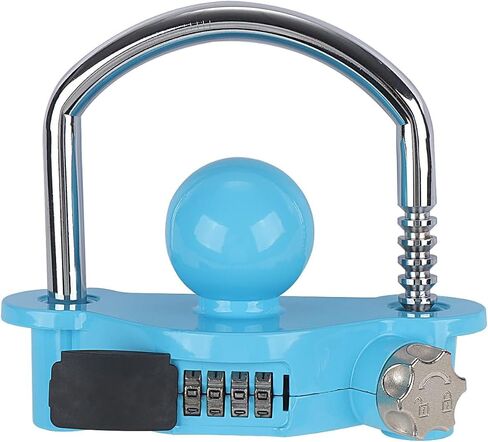 Yellow Trailer Hitch Lock with Combination Lock, fit 1-7/8", 2", 2-5/16" Coupler, Camper Accessories, for Trailer Truck RV SUV Boat in Saudi Arabia
