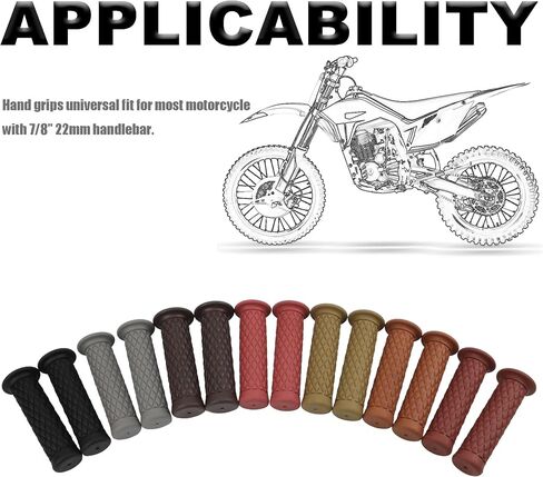 PowerMotor 7/8 "Universal Retro مقابض القبضة 22 مم مقبض نارية مقبض المقبض الاستبدال ل taotao ssr apollo baja klx in Saudi Arabia