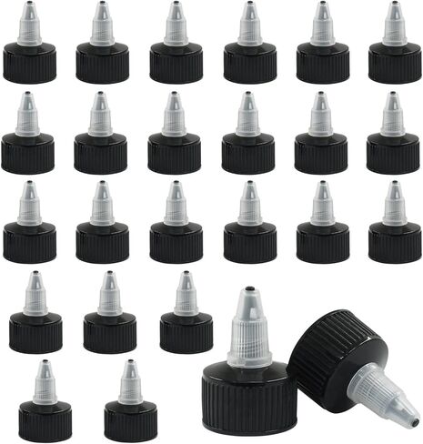 28pcs 28/410 Twist Top Caps ، قبعات استبدال القبعات بزجاجة لزجاجات الضغط ، زجاجات الغراء (أسود) in Kuwait