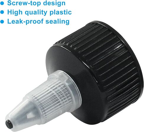 28pcs 28/410 Twist Top Caps ، قبعات استبدال القبعات بزجاجة لزجاجات الضغط ، زجاجات الغراء (أسود) in Kuwait