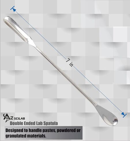 A2Z Lab Spatula Stainless Steel Micro Medicine Spoon Scoop, Laboratory Sampling Spoon Mixing Spatula for Powders Gel Cap Filler- Laboratory Supplies for Experiments and Lab Use - 7 inches in Saudi Arabia
