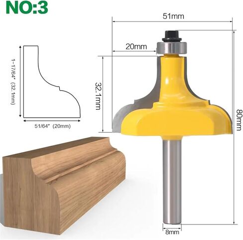 8mm Shank Bit Milling Cutter 1pcs(3PCS) in Saudi Arabia