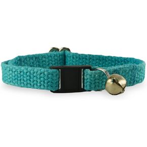 Hepper Hemp Safety Breakaway Cat Collar with Bells - Adjustable Large to Small Kitten Collar with Bell - Cat Collars for Girl Cats/Cat Collars for Boy Cats - Minimalist Cute Cat Collar with Cat Bells