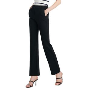Women Bootcut Dress Pants Business Casual Slim Micro-Flared Work Pants Trousers Pants with Pockets Office Slacks