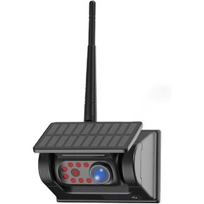 Magnetic Wireless Backup Camera with Monitor 5 Inch Solar Front/Rear View Camera IP68 Night Vision Backup Camera for Trucks Kit with Rechargeable Battery for RV Trailer Camper