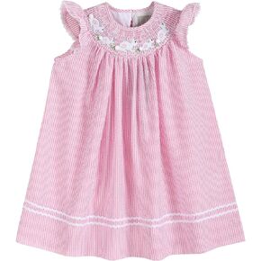 Baby and Girls Smocked Easter Bunny Bishop Dress