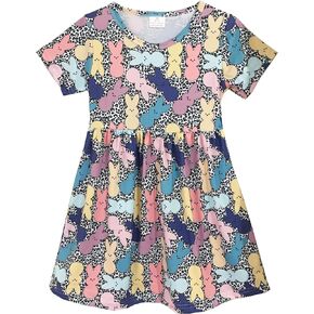 Little Kids Toddler Baby Girl Easter Eggs Bunny Cute Rabbit Spring Summer Pearl Dress