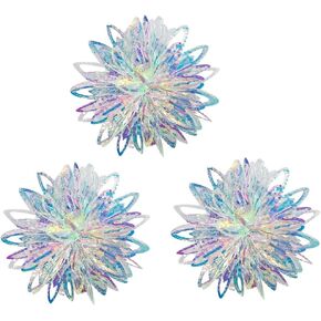 Hanging Decorations Iridescent Chandelier Shaped Foil Ceiling Hanging Ornament for Bridal Shower Wedding Birthday Frozen Theme Party Fairy Princess Rainbow Show Decoration