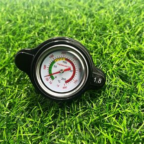 High Pressure Radiator Cap Temp Gauge 1.8 Bar 25.6Psi Fit For Honda, Kawasaki, Suzuki, Husqvarna Dirt Bike, Yamaha Motorcycle ATV Models, Radiator Cap OEM